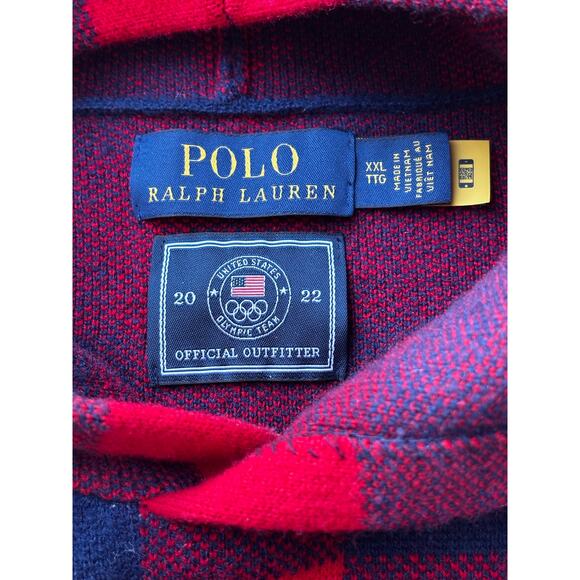 Polo Ralph Lauren Olympics Men's XXL Pullover 100% Wool Hoodie Olympic Team - Picture 2 of 11